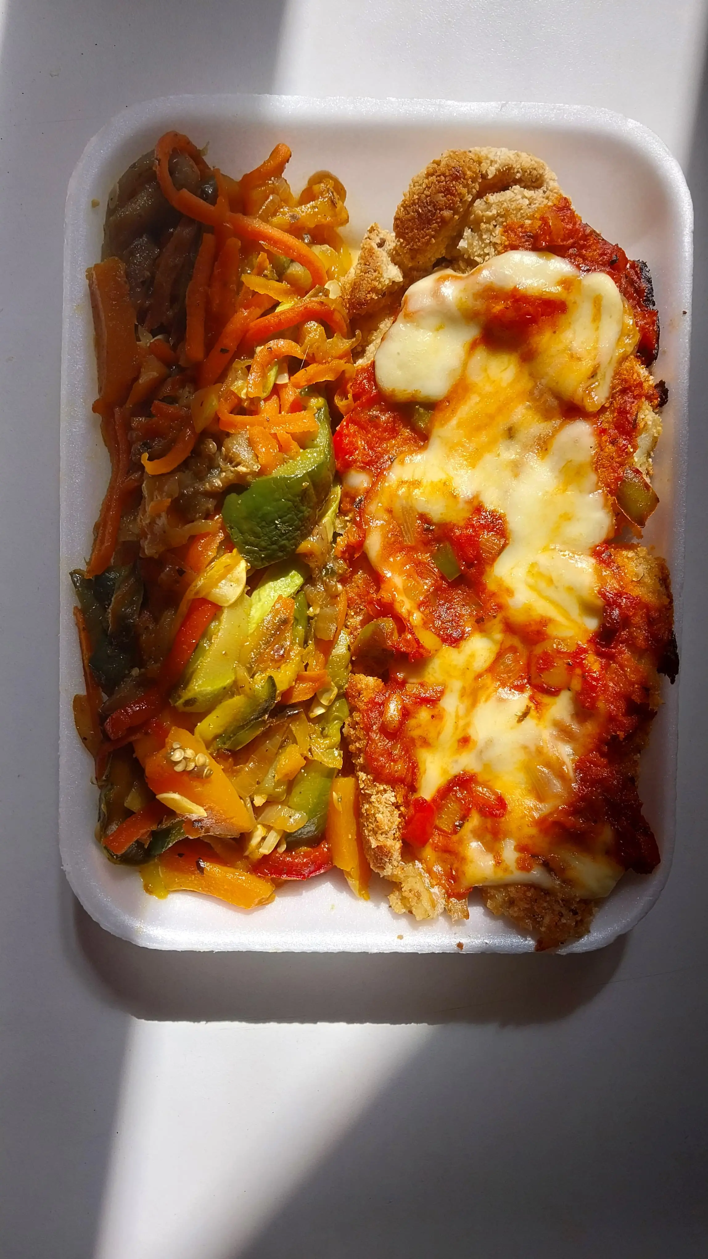 menu: Milanesa napolitana con zapallo