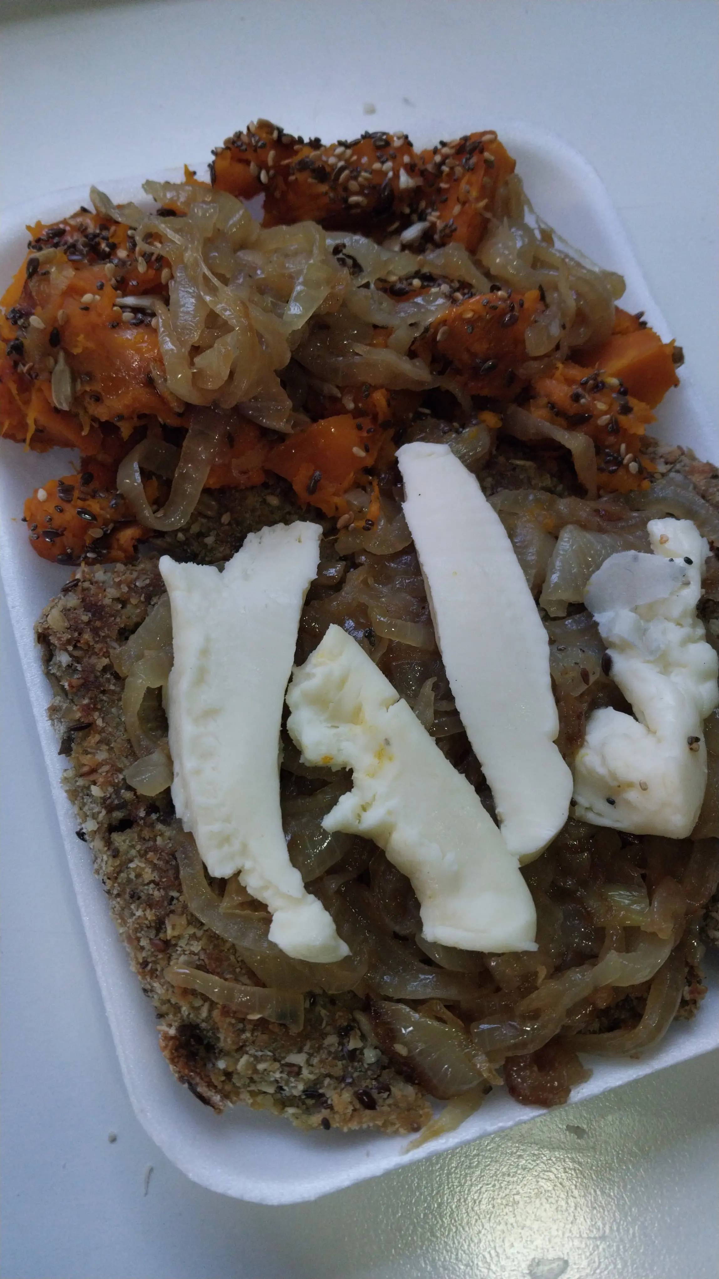 menu: Milanesa con queso y verduras